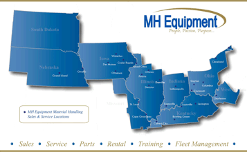 Map of MH Equipment Geographic Coverage